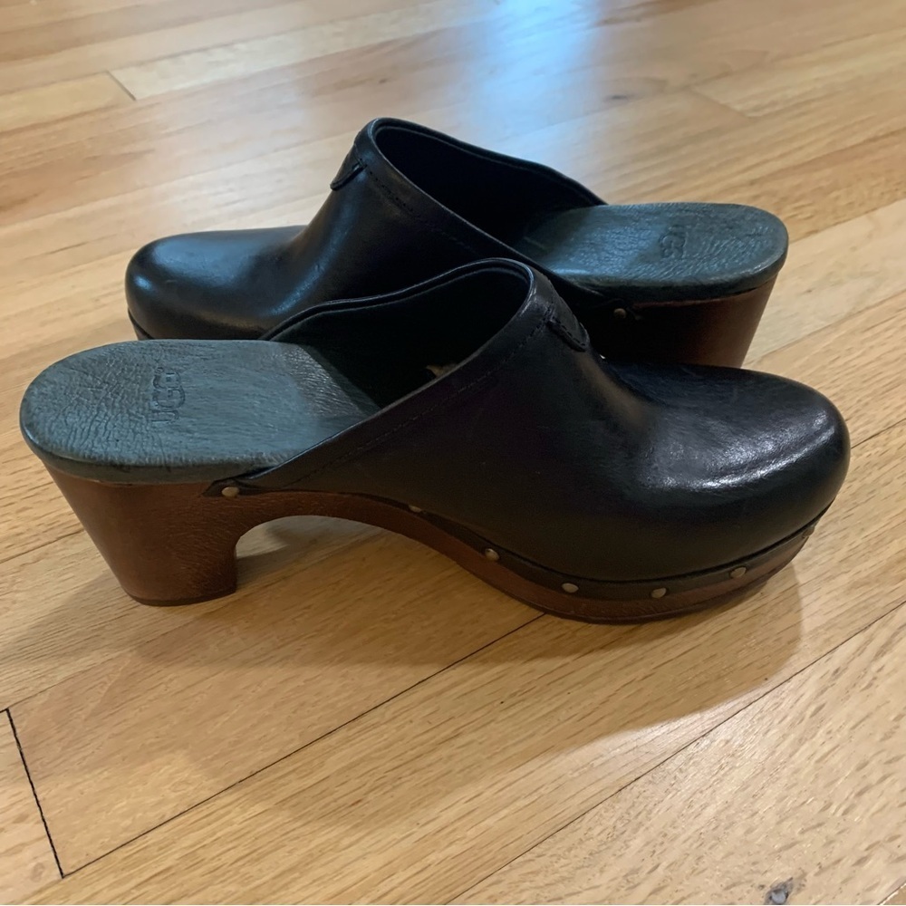 Ugg Abbie Studded Leather Platform Clog Mule US Size 6‎ Winter Fall Bohemian - Picture 6 of 10